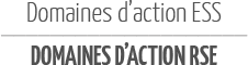 Domaines d'action ESS - Domaines d'actionRSE